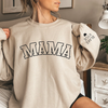 Mama Rounded Chest with Kids Names Sweatshirt