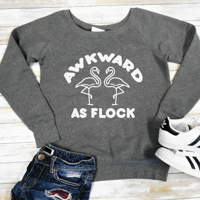 Awkward As Flock Wide Neck Sweater