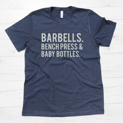 Barbells Bench Press & Baby Bottles Shirt