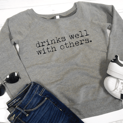 Drinks Well With Others Wide Neck Sweater