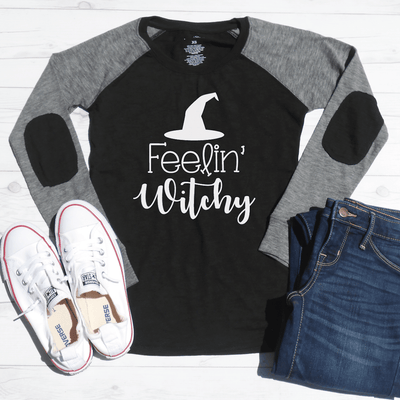 Feelin' Witchy Elbow Patch Shirt