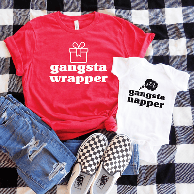 Gangsta Wrapper and Gangsta Napper Shirt Set