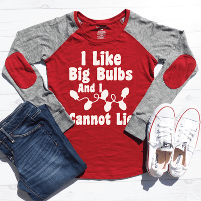 I Like Big Bulbs And I Cannot Lie Elbow Patch Shirt