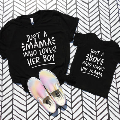 Just a Mama Who Loves Her Boy Shirt Set
