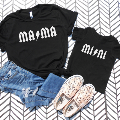 Mama & Mini Rockstar Shirt Set