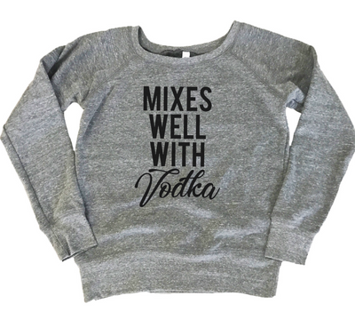 Mixes Well with Vodka Wide Neck Sweater