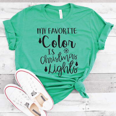 My Favorite Color Is Christmas Lights Shirt