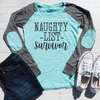Naughty List Survivor Elbow Patch Shirt