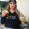 Tacos Yes You Maybe Crop Hoodie