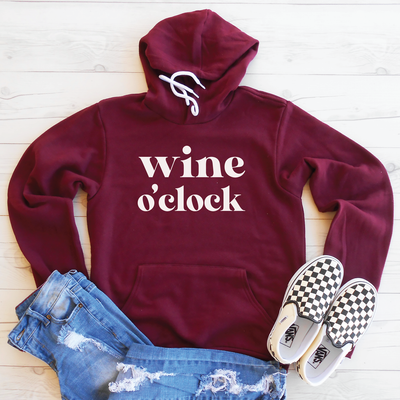 Wine O'Clock Fleece Lined Hoodie