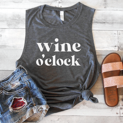 Wine O'Clock Muscle Tank